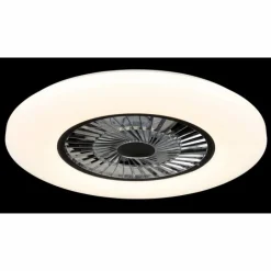 Alva Ventilateur de plafond lumineux Luminaires Globo Lighting LED Blanc, 1 lumière, Télécommandes, Changeur de couleurs