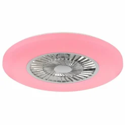 Alva Ventilateur de plafond lumineux Luminaires Globo Lighting LED Blanc, 1 lumière, Télécommandes, Changeur de couleurs