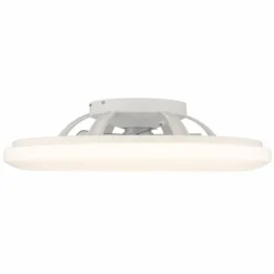 Alva Ventilateur de plafond lumineux Luminaires Globo Lighting LED Blanc, 1 lumière, Télécommandes, Changeur de couleurs