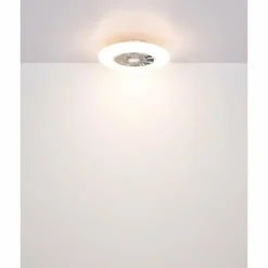 Alva Ventilateur de plafond lumineux Luminaires Globo Lighting LED Blanc, 1 lumière, Télécommandes, Changeur de couleurs