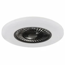 Alva Ventilateur de plafond lumineux Luminaires Globo Lighting LED Blanc, 1 lumière, Télécommandes, Changeur de couleurs