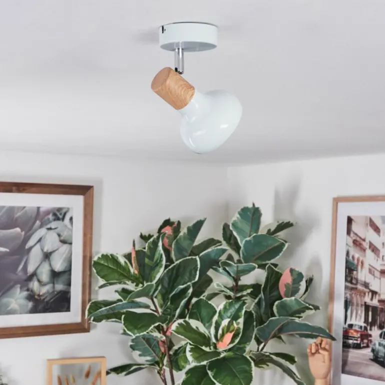 Alyra Plafonnier, Spot de plafond Blanc, 1 lumière