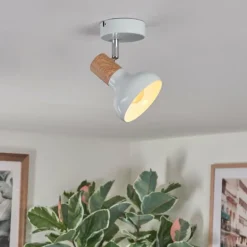 Alyra Plafonnier, Spot de plafond Blanc, 1 lumière