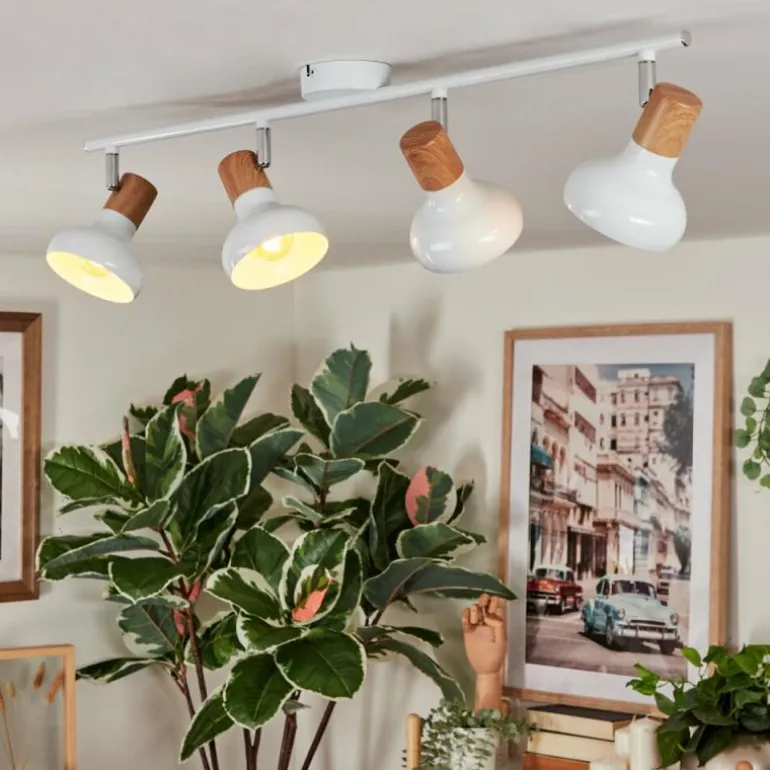 Alyra Plafonnier, Spot de plafond Blanc, 4 lumières
