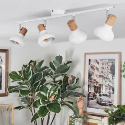 Alyra Plafonnier, Spot de plafond Blanc, 4 lumières