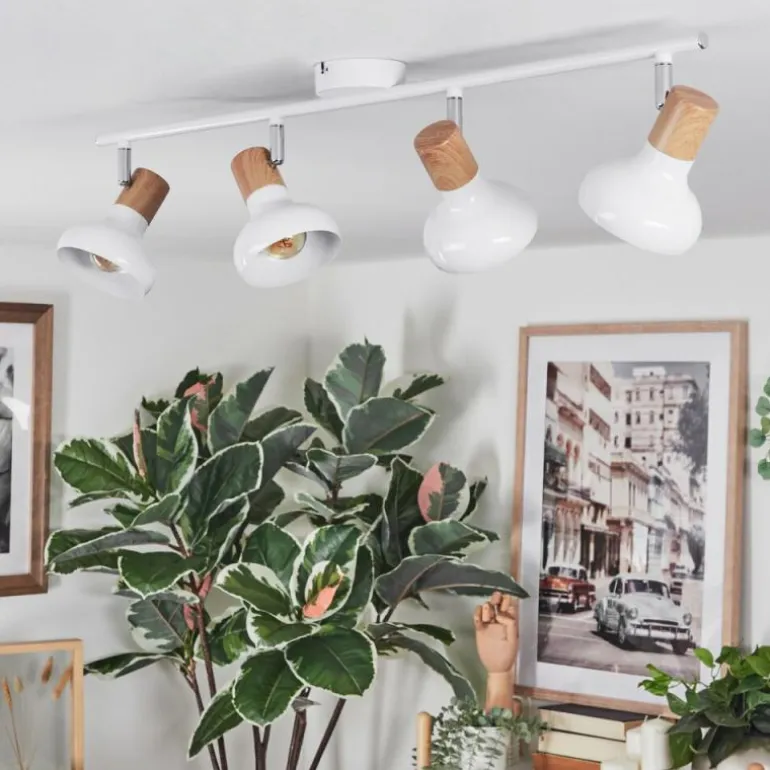 Alyra Plafonnier, Spot de plafond Blanc, 4 lumières