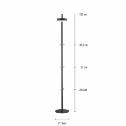AMAG Lampadaire Luminaires Leuchten Direkt LED Noir, 1 lumière