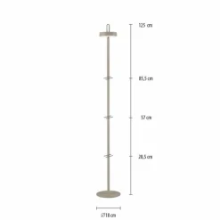AMAG Lampadaire Luminaires Leuchten Direkt LED Gris, 1 lumière