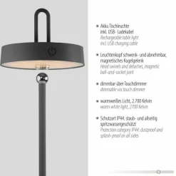 AMAG Lampe à poser Luminaires Leuchten Direkt LED Noir, 1 lumière
