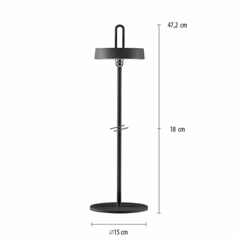 AMAG Lampe à poser Luminaires Leuchten Direkt LED Noir, 1 lumière