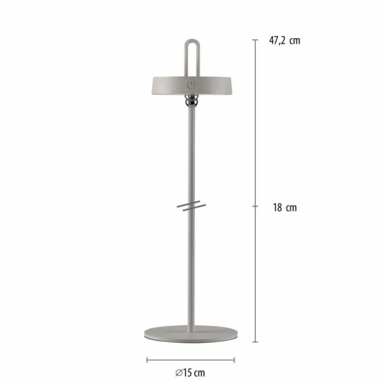 AMAG Lampe à poser Luminaires Leuchten Direkt LED Gris, 1 lumière