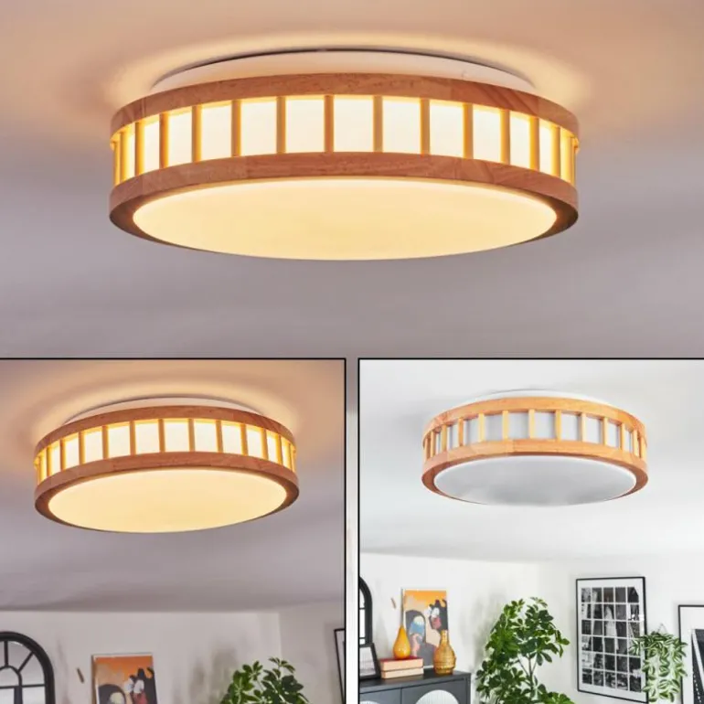 Amarelos Plafonnier LED Écru, Blanc, 1 lumière