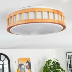 Amarelos Plafonnier LED Écru, Blanc, 1 lumière