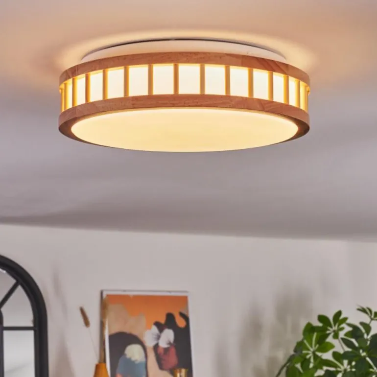 Amarelos Plafonnier LED Écru, Blanc, 1 lumière