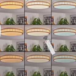 Amarelos Plafonnier LED Écru, Blanc, 1 lumière, Télécommandes