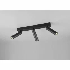 Ambala Spot de plafond Luminaires Trio LED Noir, 3 lumières