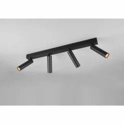 Ambala Spot de plafond Luminaires Trio LED Noir, 4 lumières
