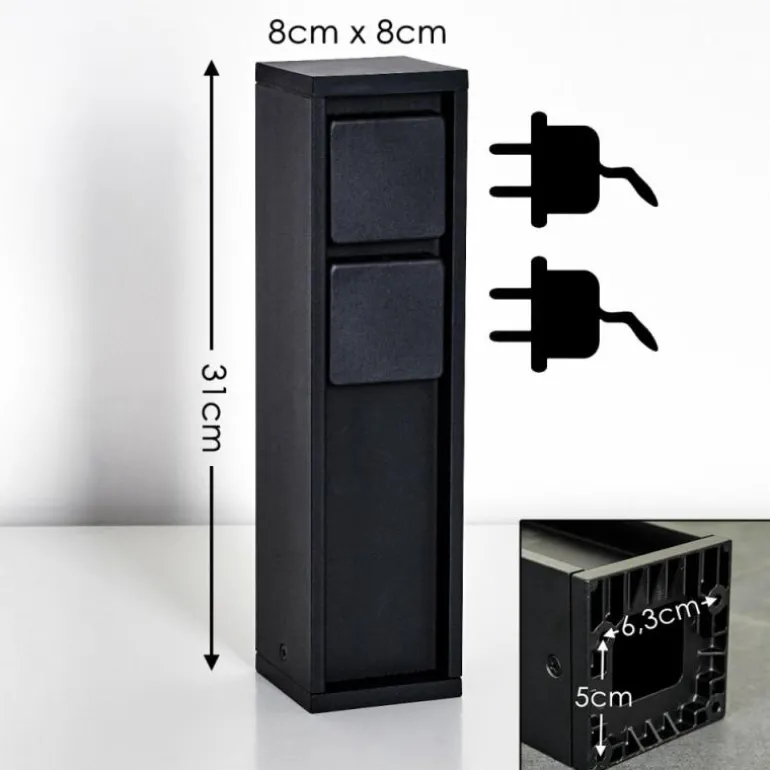 Amersfoort Prises électriques d'extérieur, Accessoire Noir