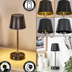 Amien Lampe de table d'extérieur, Lampe à poser LED Noir, Argenté, 1 lumière
