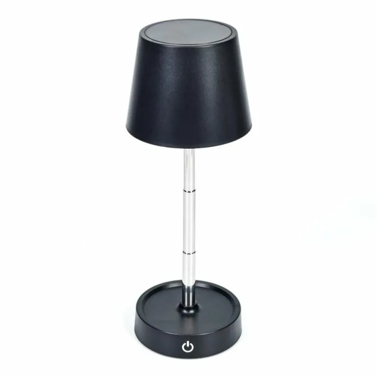 Amien Lampe de table d'extérieur, Lampe à poser LED Noir, Argenté, 1 lumière