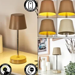 Amien Lampe de table d'extérieur, Lampe à poser LED Sable, Argenté, 1 lumière