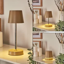 Amien Lampe de table d'extérieur, Lampe à poser LED Sable, Argenté, 1 lumière