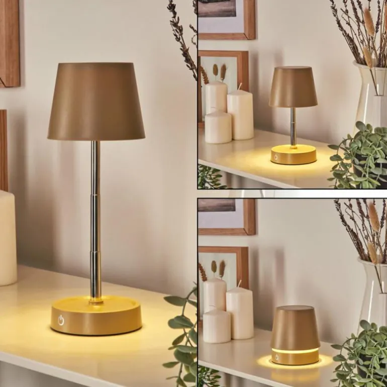 Amien Lampe de table d'extérieur, Lampe à poser LED Sable, Argenté, 1 lumière