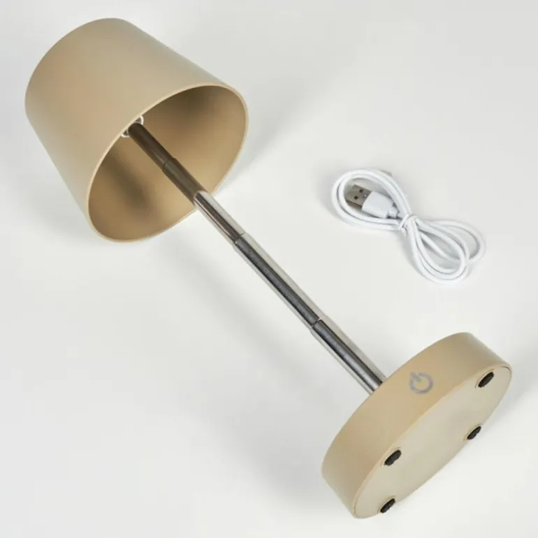 Amien Lampe de table d'extérieur, Lampe à poser LED Sable, Argenté, 1 lumière