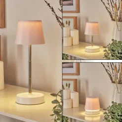 Amien Lampe de table d'extérieur, Lampe à poser LED Argenté, Blanc, 1 lumière