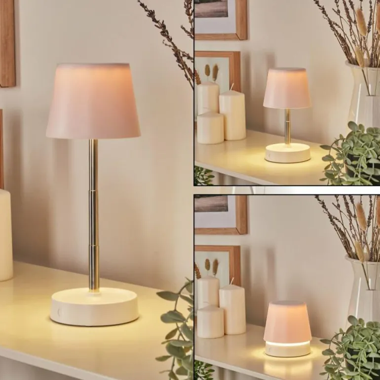 Amien Lampe de table d'extérieur, Lampe à poser LED Argenté, Blanc, 1 lumière