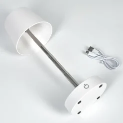 Amien Lampe de table d'extérieur, Lampe à poser LED Argenté, Blanc, 1 lumière