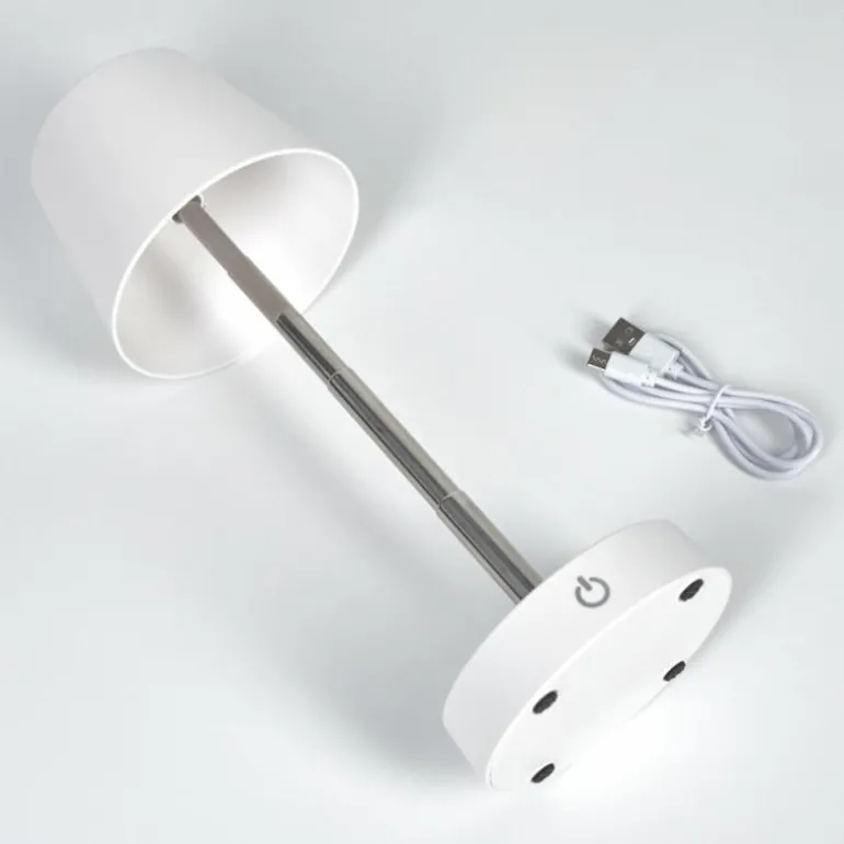 Amien Lampe de table d'extérieur, Lampe à poser LED Argenté, Blanc, 1 lumière