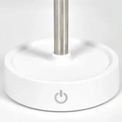 Amien Lampe de table d'extérieur, Lampe à poser LED Argenté, Blanc, 1 lumière