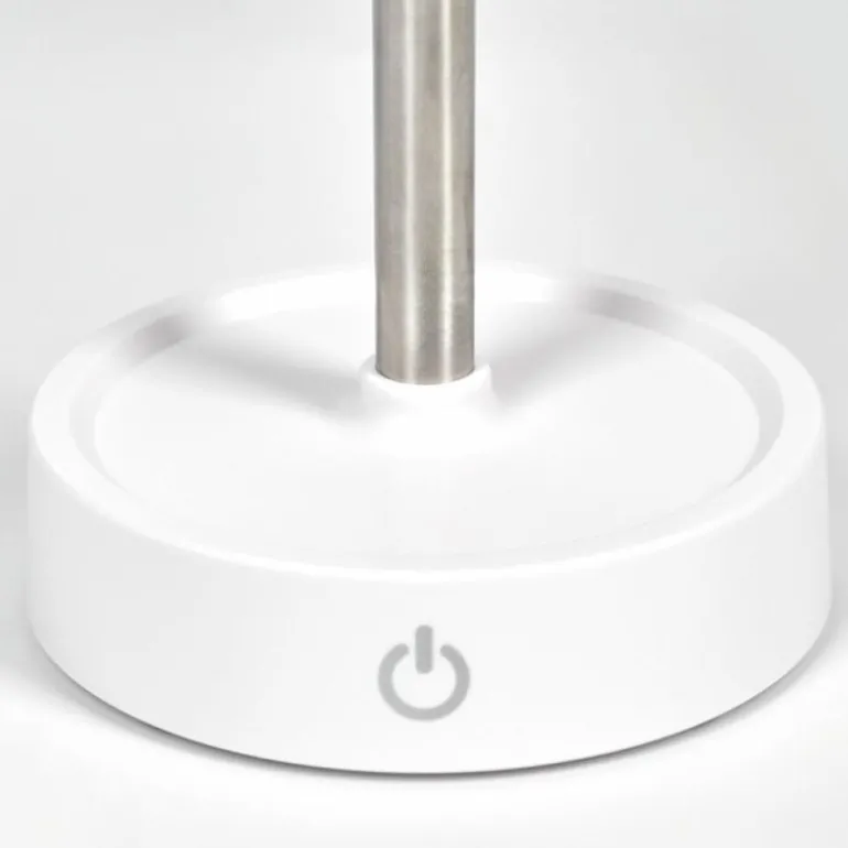 Amien Lampe de table d'extérieur, Lampe à poser LED Argenté, Blanc, 1 lumière