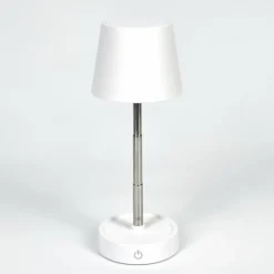 Amien Lampe de table d'extérieur, Lampe à poser LED Argenté, Blanc, 1 lumière