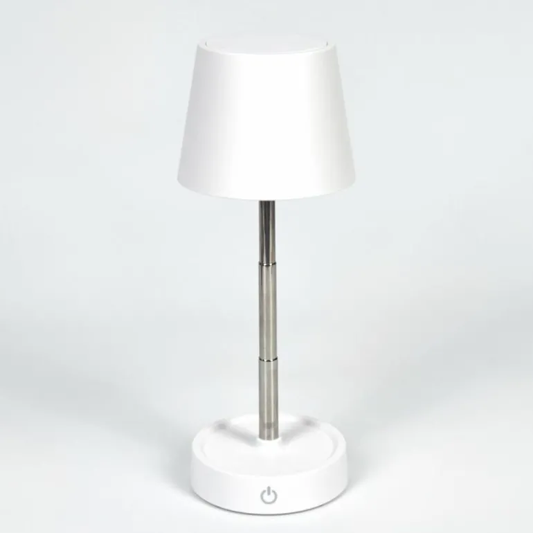 Amien Lampe de table d'extérieur, Lampe à poser LED Argenté, Blanc, 1 lumière
