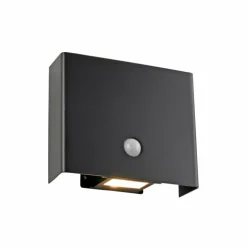 AMIN Applique murale Luminaires Leuchten Direkt LED Noir, 2 lumières, Détecteur de mouvement