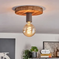 Amnicon Plafonnier Écru, Noir, 1 lumière