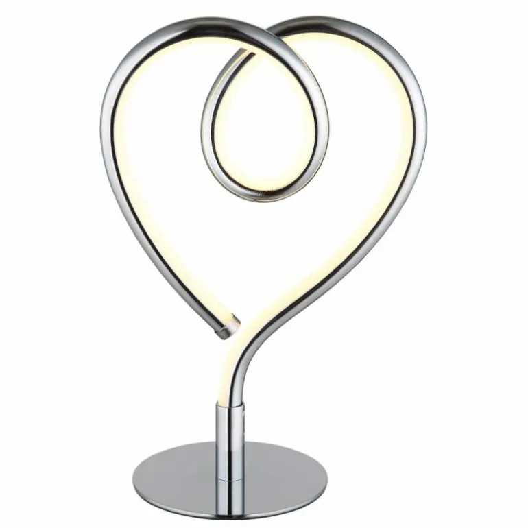 Amore Lampe à poser Luminaires Globo Lighting LED Chrome, 1 lumière