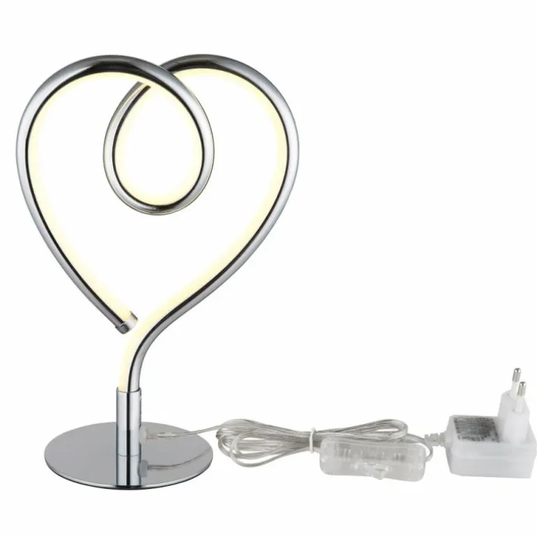 Amore Lampe à poser Luminaires Globo Lighting LED Chrome, 1 lumière