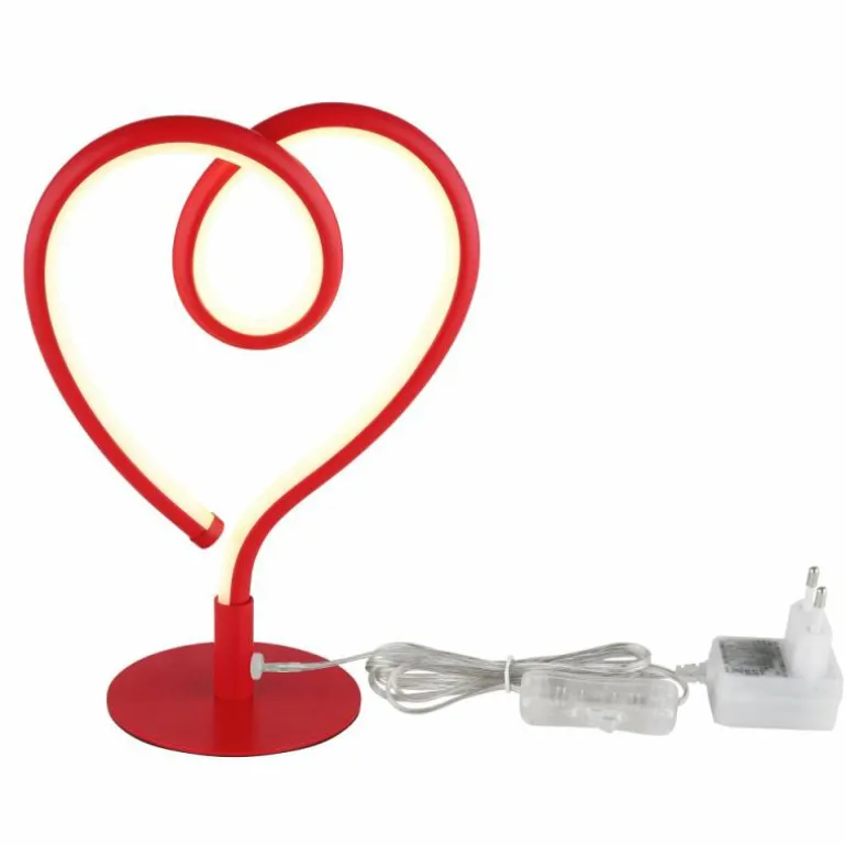 Amore Lampe à poser Luminaires Globo Lighting LED Rouge, 1 lumière
