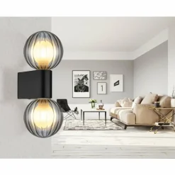 Ander Applique murale Luminaires Globo Lighting Noir, 2 lumières