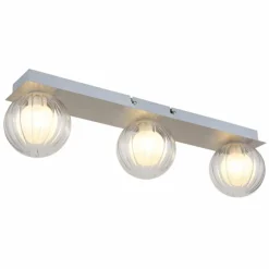 Ander Plafonnier Luminaires Globo Lighting Nickel mat, 3 lumières