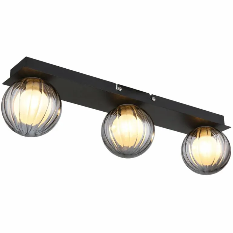 Ander Plafonnier Luminaires Globo Lighting Noir, 3 lumières