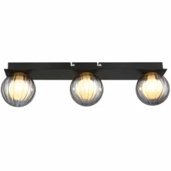 Ander Plafonnier Luminaires Globo Lighting Noir, 3 lumières