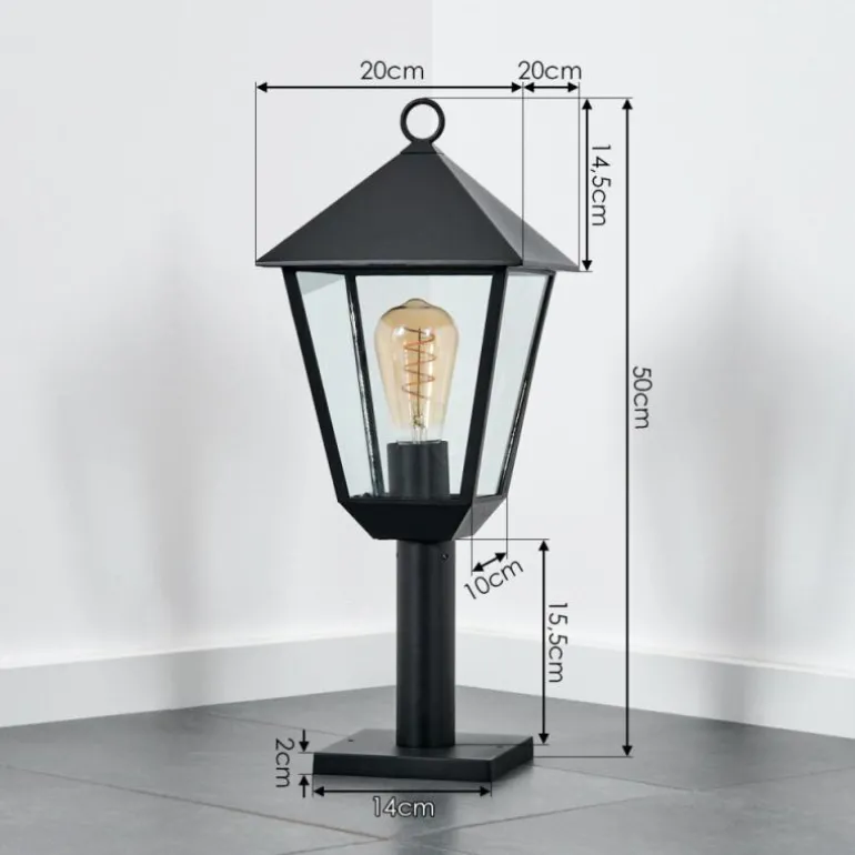 Anfei Eclairage de chemin Noir, 1 lumière