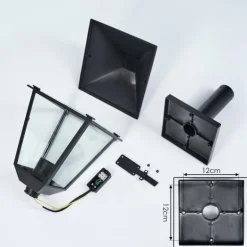 Anfei Eclairage de chemin Noir, 1 lumière