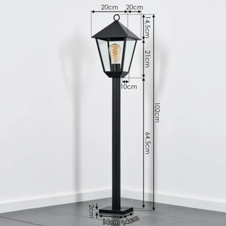 Anfei Eclairage de chemin Noir, 1 lumière