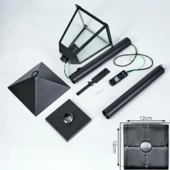 Anfei Eclairage de chemin Noir, 1 lumière, Détecteur de mouvement