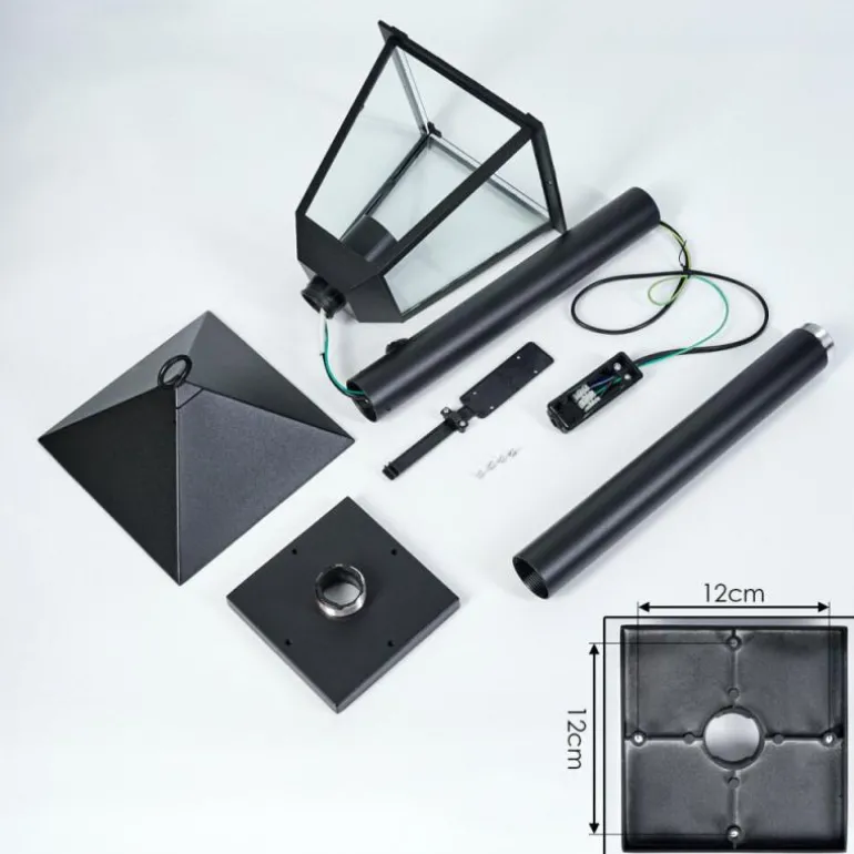 Anfei Eclairage de chemin Noir, 1 lumière, Détecteur de mouvement